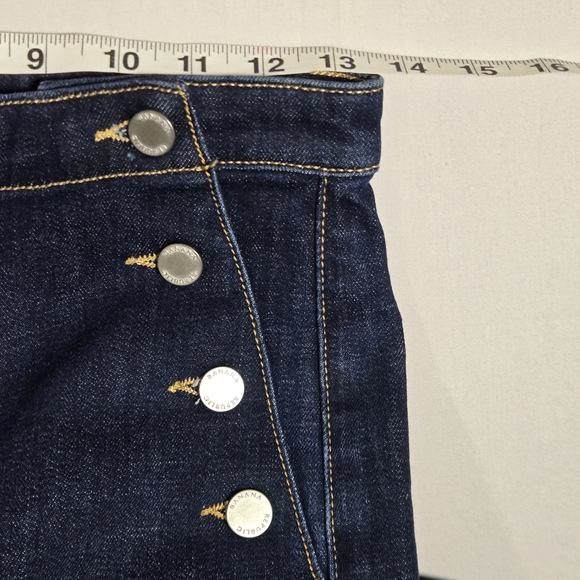 Banana Republic High Rise Wide Leg Cropped Sailor Jeans Dark Wash W25 L26 - Picture 10 of 13